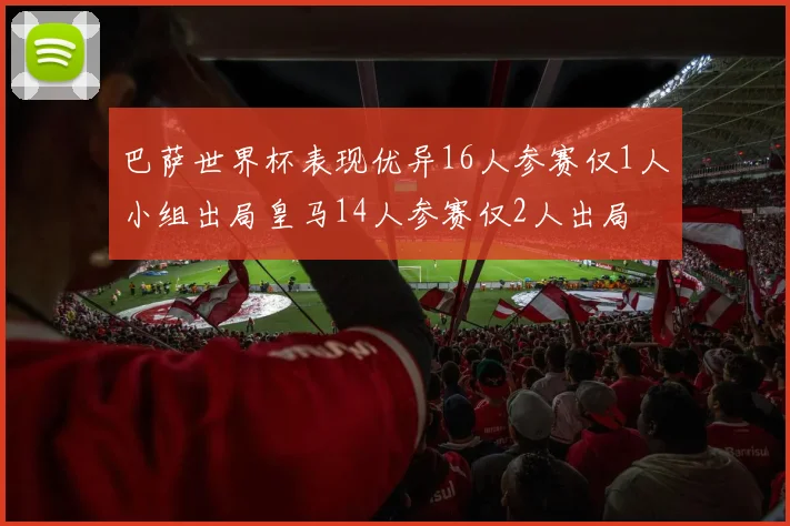 巴萨世界杯表现优异16人参赛仅1人小组出局皇马14人参赛仅2人出局